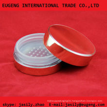 Round single well round empty loose powder container compact packaging